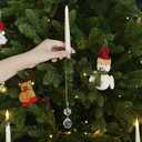 FREEPOWER 12PCS Flameless Christmas Tree Candles with RemoteBattery Operated Flickering Candles Christmas Tree Lights,LED Taper Candle for Home Parties Birthday Gift with Snowflake Ball Hook (Ivory)