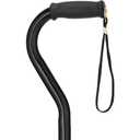 NOVA Heavy Duty Bariatric Walking Cane for Seniors, Men & Women 500 lb Weight Capacity Offset Cane, Lightweight Adjustable Walking Stick with Soft Foam Grip, Wrist Strap & Non-Slip Tip