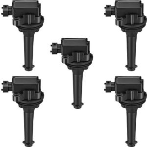 BDFHYK Ignition Coils Pack Compatible with Volvo XC70 V70 S80 XC90 C70 S60 S70 1999 2000 2001 2002 2003 2004 2005 2006 l5 2.4L 2.5L Coil for UF341 C1258 5C1320 E371 IC471 9652 GN10334 Set of 5
