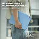 Dexnor for iPad (A16) 11th/10th Generation Case with Keyboard Ultra-Thin Magnetic Folio Keyboard Case Trackpad Pencil Holder Backlit Rechargeable for iPad A16 11" 2025/10th Gen 10.9" 2022, Light Blue