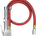 Milton 502 Heavy-Duty Analog Tire Inflator with Pressure Gauge, 3' Hose Kwik Grip Safety Inflator Gage, Made in USA (OSHA Compliant) 10-160 PSI