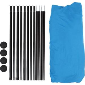 Beach Tent, Stable Quick Setup Pop Up Beach Shade Sun Shelter 4 Poles for Picnics (Blue)