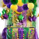 Mardi Gras Decorations Set for Fat Tuesday Private Party Masquerade Mask, De Lis Confetti and Paper Decorations