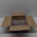 Plastic Clear Food Pan 1/6 Size Stackable Polycarbonate Pan with Capacity Indicator Restaurant Commercial Hotel Pans for Fruits Vegetables Beans Corns (6 PCS, 4'' Deep)