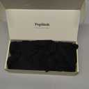 Popilush Long Sleeve Body Suits Women's Tummy Control Open Back Sheer Top Built in Bra Turtleneck Lace Shapewear Bodysuit (Small, Black)