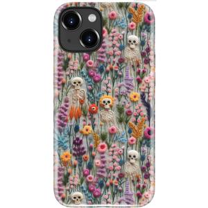 for iPhone 15 Plus Case, Wireless Charging Compatible,Dual-Layer Protection with Stylish Wildflower Design, Soft Silicone + Hard Shell, Cute Chic Phone Cover for Women - Mystic Floral Owlscape
