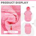 KOOLTAIL Dog Hoodie for Small Medium Large Dogs, Ultra-Warm & Soft Winter Fall Fleece Dog Hooded Sweatshirt Clothes Sweater, Lightweight Pullover Coat for Boy Girl Bulldog Pitbull Puppy Cats,Pink S