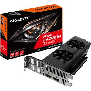 GIGABYTE Radeon RX 6400 D6 Low Profile 4G Graphics Card, Low Profile Design, 4GB 64-bit GDDR6, GV-R64D6-4GL Video Card