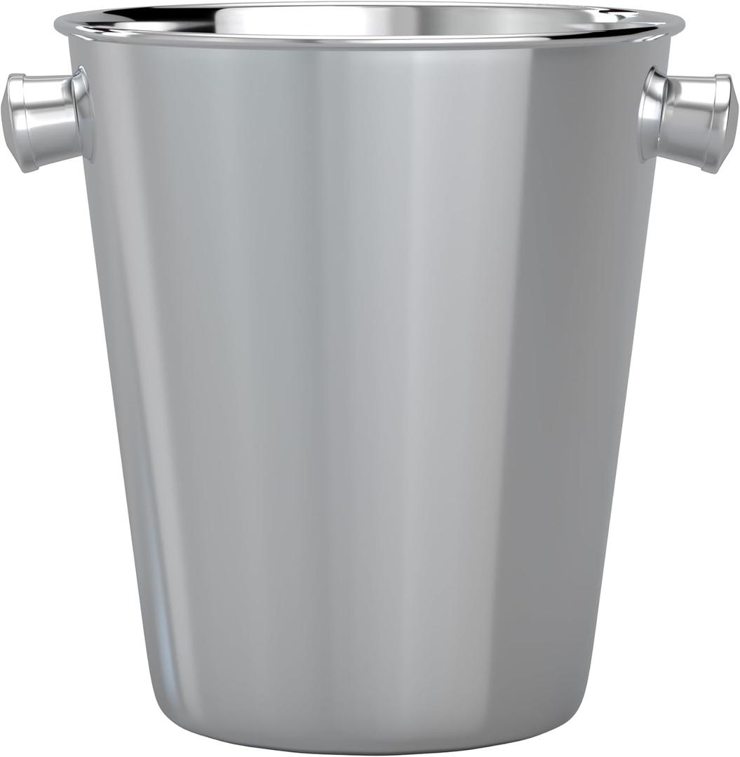 Stainless Steel Champagne Bucket,Wine Bucket for Parties,Metal Ice Buckets for Bar 4 Quarts