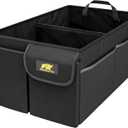 MIKKUPPA Car Trunk Organizer - Collapsible Car Organizer Sturdy Trunk Storage with Non Slip Bottom for SUV Auto Sedan Truck Van (Black)