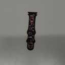 Cute Cat Engraved Band Compatible with Apple Watch Bands for Women 40/38/41/42/46/45/44/49mm, Funny Cartoon Pattern Soft Silicone Sport Strap for iWatch Series 11 10 9 8 7 6 5 4 SE/Ultra 3 2 1 (Black/Rose Pink)