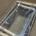 Woven Decorative Baskets Bohemian Style Set of 2 Picnic Basket with Wood Handles Rectangle Storage Baskets for Shelves Towel Bathroom