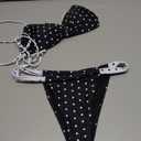 MakeMeChic Women's Polka Dots Bikini Set Tie Back Thong Summer Bathing Suit Swimsuit S