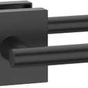 Amerdeco 1 Pack Matte Black Passage Door Handles,Heavy Duty Non-Locking Door Lever for Hall, Closet,Office Area, Shopping Malls AM0031