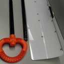 VEVOR Snow Pusher, 30 inch Wide Push Snow Shovel Plow for Driveway, Sidewalks and Doorways with Segmented Handle, Ergonomic Grip and HDPE Plastic Blade (Regular)