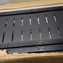2Pack Expandable Pull Out Cabinet Organizer 21"Deep with Raising Pad for Framed Cabinets, Upgrade 3 Slide Rails Slide Out Drawers, Roll Out Shelves Adhesive,Adjustable Width 12.05"-20.4"Black