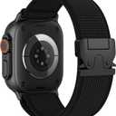 3 x Elastic Sport Band for Apple Watch Ultra 3/2/1 Bands 49mm 46mm 45mm 44mm 42mm 41mm 40mm 38mm Men Women, Adjustable Parachute Buckle Nylon Fabric Wristband for iWatch Series 11 10 SE 9 8 7 6 5 4 3
