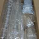 360 Pack Plastic Dessert Cups with Lids and Spoons 5Oz Yogurt Parfait/Appetizer Cup with Round Gold Glitter Serving Goblet cup for Party, Mini Shooter Cups for Fruit Pudding Trifle Ice Cream