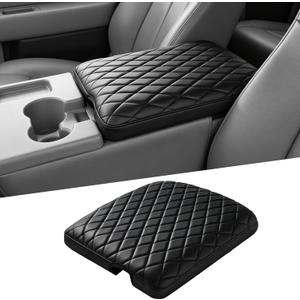 FREESOO Armrest Cover for Ford F150 Center Console Jump Seat 2011-2014 | f250-f450 armrest cover 2011-2016, faux leather protector, anti-slip, scratch & spill proof, easy instal