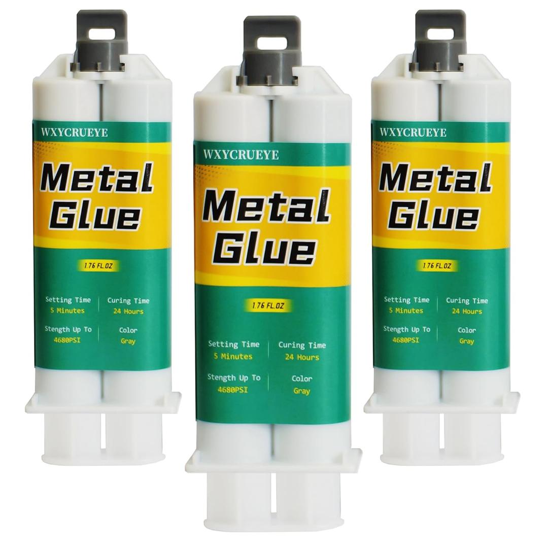 2 x Metal Repair Glue, Muffler Repair kit, Epoxy Adhesive, Liquid Weld for Metal, for Stainless Steel, Plastics, Aluminum, Welding Metals to Metals Glue, high StrengthHeat and Water