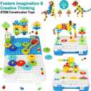 Gears Toys for Kids Ages 4-8, STEM Educational Construction Toys, Building Toy Set for Boys and Girls, Engineering Building Blocks Creative Learning Toy Set