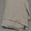 Awellife 60 Inch Stall Linen Shower Curtain Beige Boho Farmhouse Shower Curtains for Bathroom Fabric Cream Cloth Liner, Stall 60" W x 72" L 10 Hooks