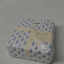 Laura Ashley - Queen Bed Sheets, Crisp & Cooling Sheets w/a Naturally Smooth Cotton Percale Lightweight Feel - Matching Pillowcases & Deep Pocket Fitted Sheet (Francesca Blue)