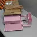 Spacrea Desk Organizer and Accessories, Computer Monitor Stand Riser with Drawer and 2 Pen Holders, Office Desk Accessories & Workspace Organizers for Office Supplies (Pink)