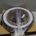 Ceiling Fans with Lights and Remote, 20" Modern Low Profile Ceiling Fan with Light, 2700K-7000K Stepless Dimming Fandelier Flush Mount Led Fan Light and 6 Wind Speeds for Bedroom(Black)