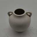 Ceramic Flowerpot for Indoor Plants Wabi Sabi Design Decorative Holder, White