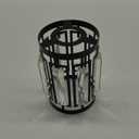 Industrial Black Metal Lamp Shades, Rustic Elegant K9 Crystal Lampshade for E26/E27 Lamp Fixtures