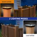 APONUO 16 Pack Fence Post Solar Lights, 2 Modes(Warm/Cool Light) Outdoor Waterproof 4x4 Post Solar Lights, Solar Powered Garden, Patio, Deck Decor for 4x4, 5x5, 5.5x5.5 Wood & Vinyl Posts, Black