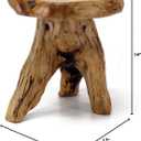 WELLAND Natural Cedar Stump Stool, 14" End Table, Live Edge Side Table, Plant Stand, Small Nightstand, Mushroom Stool for Living Room, Bedroom, Patio, Garden
