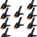 10 PCS 6 inch Professional Plastic Large Spring Clamps Heavy Duty for Crafts or Plastic Clips and Backdrop Clips Clamps for Backdrop Stand,Photography, Home Improvement and so on