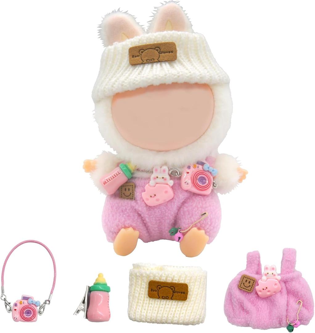 Doll Clothes, 6.7 Inch Doll Dress Up Accessories, Clothes Set Outfits - Accessories Only (Pink)