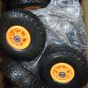 2025 Upgrade Hose Reel Cart, Garden Hose Cart with 4 Wheels, Heavy Duty Freestanding Water Hose Reels for Outside, Hold Up to 300 ft of 5/8'' for Garden Lawn Yard Outdoor