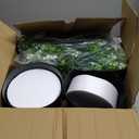 Fake Plants Artificial Flowers for Outdoors Decor, 2 Pack Fake Potted Plants Baby Breath With Green Eucalyptus Look Real UV Resistant Artificial Greenery with Pot for Outside Porch Garden Patio Yard