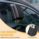 Car Window Lock Box for Turo, Car Key Lock Box, 4-Digit Combination Lockbox with Emergency Access Key Design, Larger Capacity Security Key Hiders for Ride Share, Turo, GetAround(New Verison)