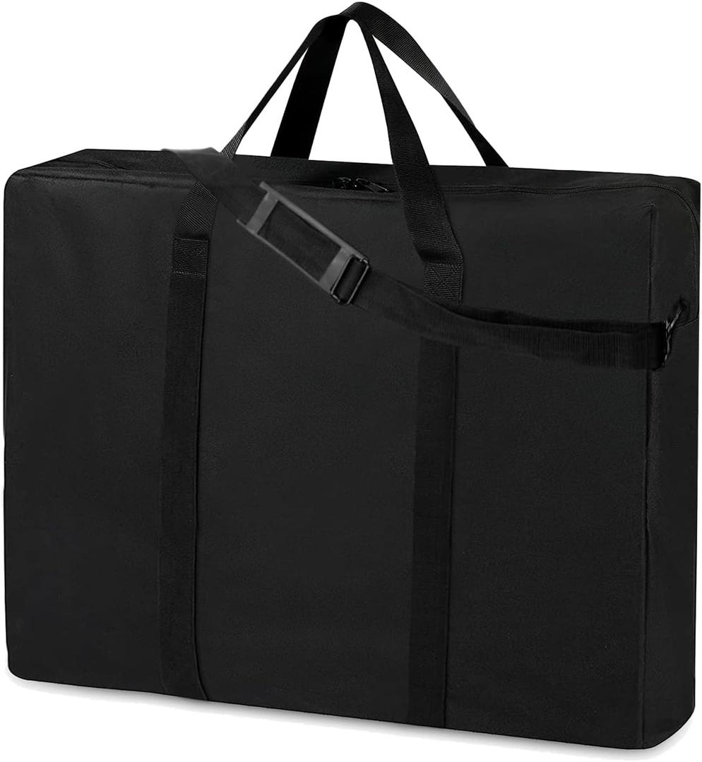 SIRUITON Folding Table Storage Bag, Portable 600D WaterProof Carry Bag for Folding Picnic/Camp Tables with Reinforcing Plate & Shoulder Strap, 36"D x 30"W x4.5"H Fits 6FT Folding TablesBag Only