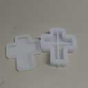 Fuehbur Rectangle Cube Cross Box Resin Silicone Mold, Jar Storage Mould with Lid for Ornament Storage, Epoxy-Resin Casting for Clay Crafts Making, Blessed Halloween Home Decor Gifts