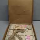 Geetery Gender Reveal Table Board Game Wooden Gender Reveal Board with 10 Game Chips 1 Twine and 1 Support Easel Funny Baby Shower Ideas for Boy or Girl Party Supplies Baby Table Decor (Footprint)