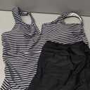 Tankini Two Piece with Shorts - Womens Tummy Control Swimsuit with Pockets Bathing Suit with V-Wire Boy Shorts Swimwear 2025 XL