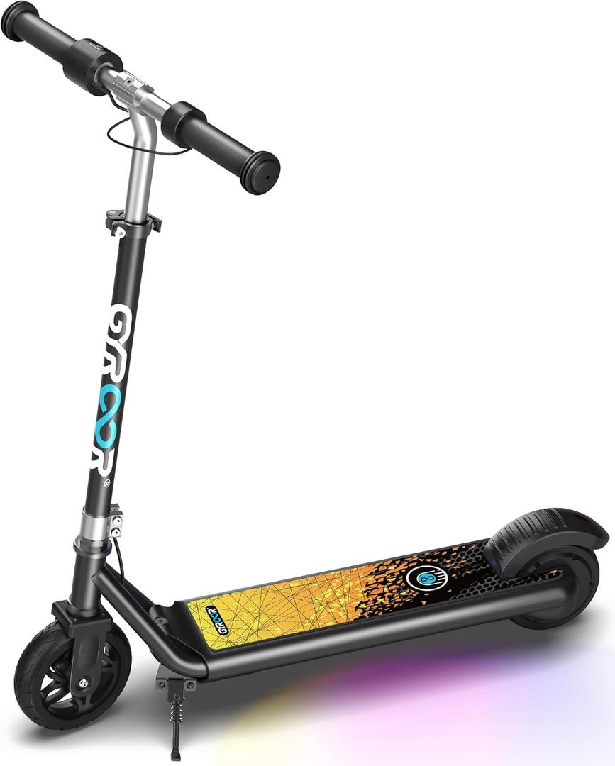 Gyroor H30 Max Electric Scooter for Kids, LED Dispaly, 150W Powerful Motor, Dual Brake System, Adjustable Height and Speed, Best Presents for Kids