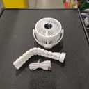 Mini Portable Stroller Fan for Travel,360 Rotation,4-Speed LED Night Light Clip on Fans Operated by Rechargeable Battery, Cordless Fan with Tripod Car Seat Baby Pram (White)