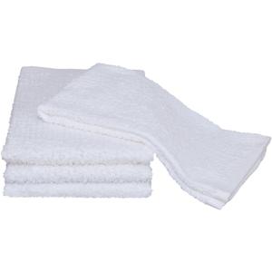 Atlas 12-Pack Towels Kitchen Bar Mop 16x19-100% Cotton Solid White Kitchen Towels - Eco-Friendly Professional Grade