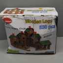 Wondertoys 530 Pcs Wooden Logs Set Ages 3+, Classic Building Log Toys for Kids, Creative Construction Engineering Educational Gifts