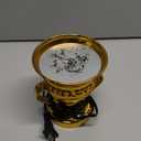 Electric Incense Burner, Arabian Style Electric Incense Holder, Middle Eastern Tabletop Decorative Censer for Yoga Spa Home Office Christian Church Decor, US Plug (Gold)