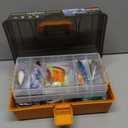 Large 3-Layer Fishing Tackle Box with Tackle Included, All-in-One 417 Pcs Fishing Lures Kit with Small 2-Sided Box & Gloves for Anglers, Complete Freshwater Bass Fishing Gear, Gift for Men