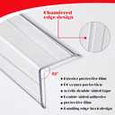 10 Pcs Wall Corner Protector, Clear Self-Adhesive Corner Protectors for Walls for Baby, Furniture, Door, Tables, Cover Sharp Furniture, Easy to Install (59.06'' x 1.18'')
