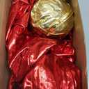 Jetec 3 Pcs 17" Christmas Inflatable Ball Ornament with Glitter Cloth Cover, Large PVC Xmas Blow Up Ornaments Holiday Blow Ball for Yard Outdoor Lawn Porch Decorations (Red,Green,White)